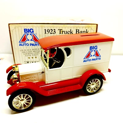 Vintage ERTL Die-Cast 1923 Big Auto Parts Chevrolet Bank Made In USA Red And... - Image 1 of 4