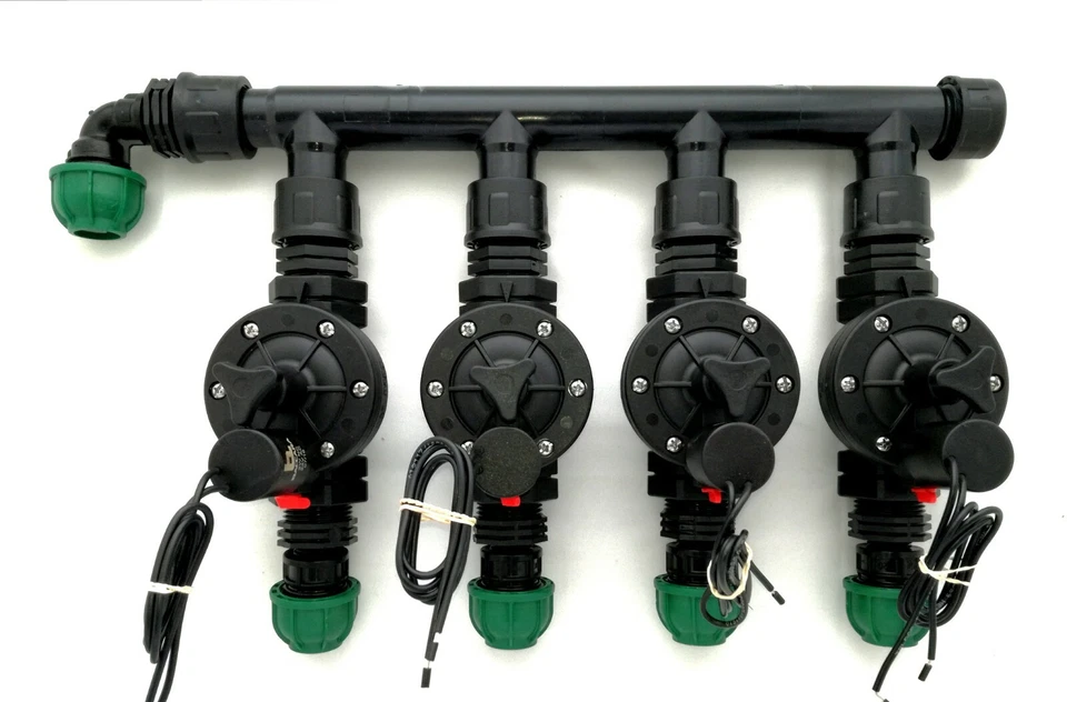 KIT IRRIGAZIONE 4 ZONE PRATO GIARDINO ELETTROVALVOLA COLLETTORE 20 1/2" BACCARA