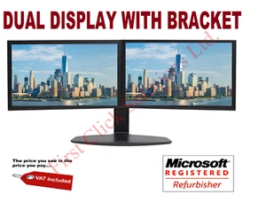 Cheap Gaming Dual Monitor 17" 19" 22" WideScreen COMPUTER PC LAPTOP VGA DVI - Picture 1 of 2