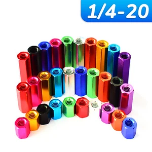 1/4-20 Sechskantstange Überwurfmutter mit Aluminium DIN 6334 - Bild 1 von 15