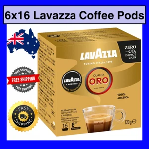Lavazza A Modo Mio Qualita Oro Coffee Capsules Pods 6 x 16 Pack Espresso Sweet - Picture 1 of 5