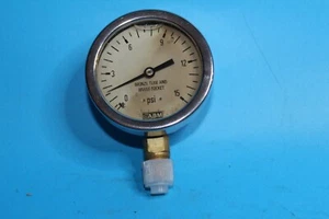 Steampunk ADM Holland Bronze Tube Crass Socket Fluid Filled Pressure Guage Gage - Picture 1 of 10
