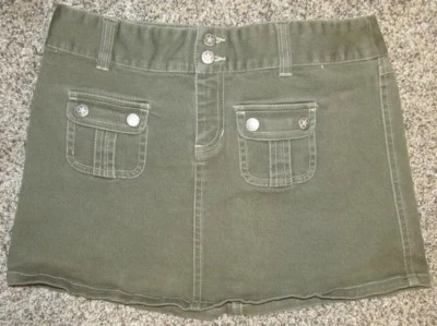 Брендовая оливковая джинсовая мини-юбка Hurley, подростковый размер 3 - Изображение 1 из 3
