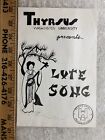 1951 Thyrsus Lute Song Brown Hall Auditorium Université Washington St. Louis MO