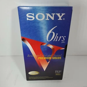 Sony T-120VF Premium Grade Blank VHS Tape T-120 NEW UNWRAPPED Single Cassette - Picture 1 of 2