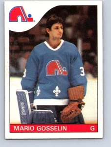 VINTAGE HOCKEY CARD OPC 1985 QUEBEC NORDIQUES GOALIE MARIO GOSSELIN NO754 - Picture 1 of 2
