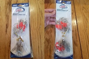 MONOFILAMENT RIG - Single 10" or Double 19" Drop - EAGLE CLAW Lazer Sharp NEW! - Picture 1 of 7