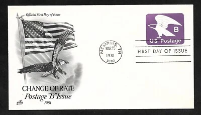 #U592 (18c) "B" Eagle Stamped Envelope - ArtCraft FDC - Image 1 of 2