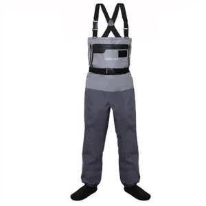 Fly Fishing Chest Waders 5-Layer Breathable Durable Wading Stocking Foot Wader - Picture 1 of 12