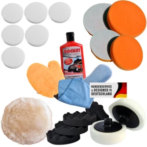 Polierschwämme Polierpads Polier-Zubehör Set 4, 21 teilig mit Politur - Bild 1 von 10
