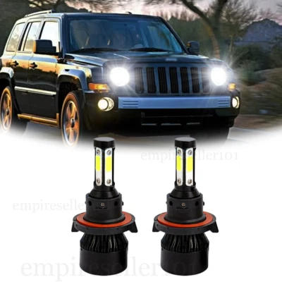 For JEEP Patriot 2007-2017 PAIR 6000K LED Headlight High/Low Beam Bulbs Lights - Image 1 of 4