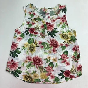 Eden & Olivia Tunic Top Women's Plus 2X Sleeveless Multicolor Floral V-Neck - Picture 1 of 8