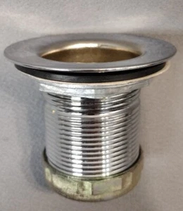 NEW Chrome Bar style 1 7/8 in - 2.5 in deep sink drain *no strainer basket* - Picture 1 of 9