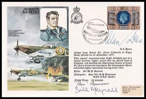 Segunda Guerra Mundial Spitfire Ace Air Commodore ALAN DEERE DSO OBE DFC* Firmado en propia cubierta de la RAF - Imagen 1 de 5