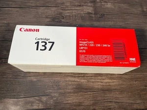 Genuine OEM Canon 137 Black Toner Cartridge imageCLASS MF210/220/230 NEW SEALED - Afbeelding 1 van 1