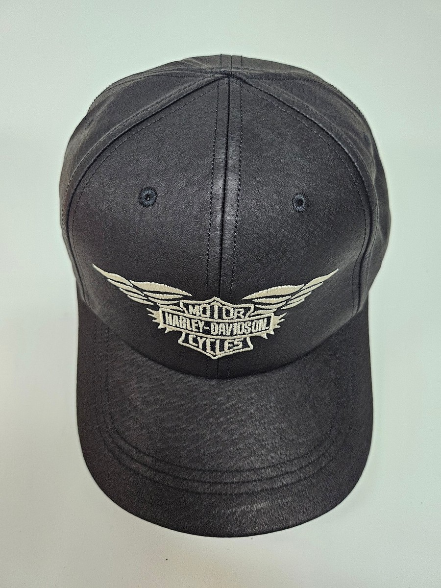 ◆Harley Davidson◆ Eco Leather Cap Black HH15181101 2409235 Harley-Davidson Black Leather Hats for Men for sale - eBay