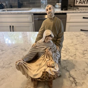VTG Atlantic Mold Joseph , Mary And Baby Jesus Large Figurine  - Picture 1 of 16