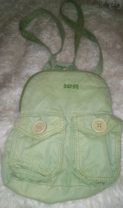 Vintage Bongo Backpack Y2K Army Green Canvas Shoulder Bag Military Pocket Button - Picture 1 of 21