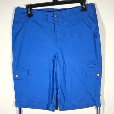 Bermudas informales Caribbean Joe para mujer 6 azules ligeras cargo Foto 1 de 4