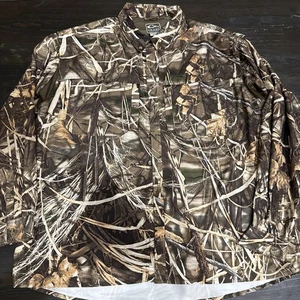 Drake Waterfowl Advantage Max-4 HD Camouflage Knopfleiste Hemd Jacke Herren Größe 3XL - Bild 1 von 7