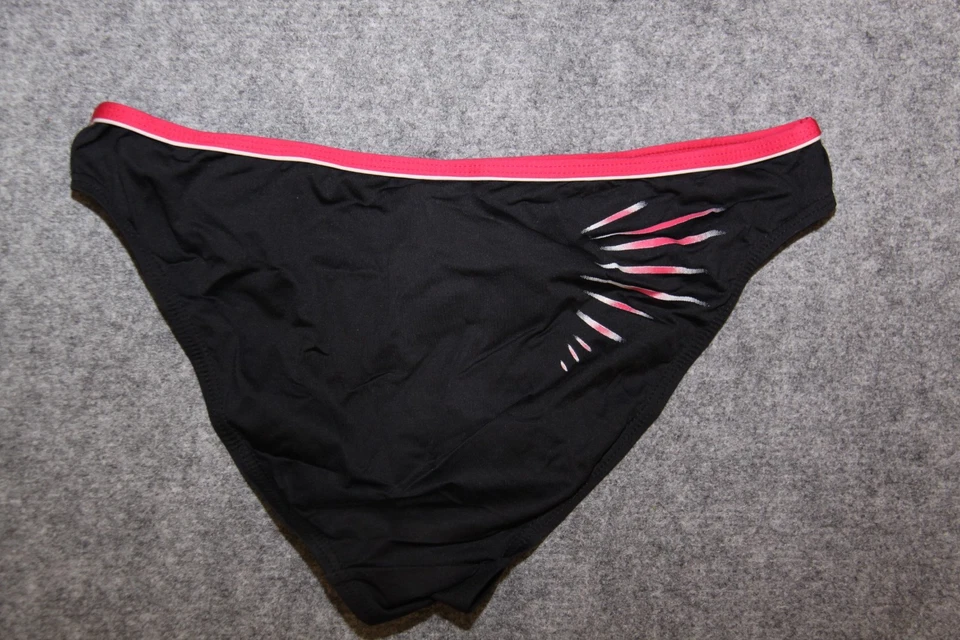 BIKINI UNTERTEIL BADE SLIP GRÖSSE 40 SCHWARZ MIT ROSA BUND AUFDRUCK HINTEN ARENA - Bild 1 von 1