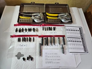Vtg ROPER WHITNEY NO. 5 JR 2 Sets Hand Held Metal Punch W/Metal Casing & Dies - Picture 1 of 22