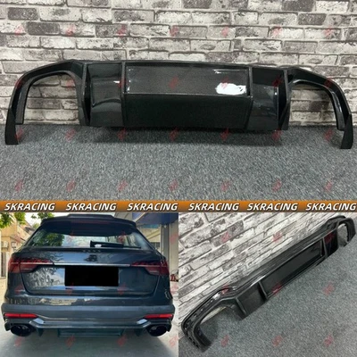 Difusor de para-choque traseiro forjado/fibra de carbono ajuste labial para Audi A4 Allroad 2020-2025 - Imagem 1 de 4