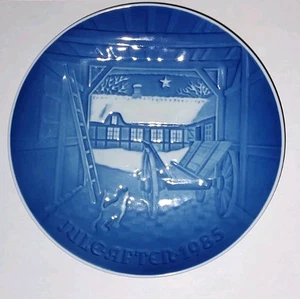 1985 Bing & Grondahl B&G Christmas Plate “Jule Aften” Denmark Porcelain VTG - Picture 1 of 2