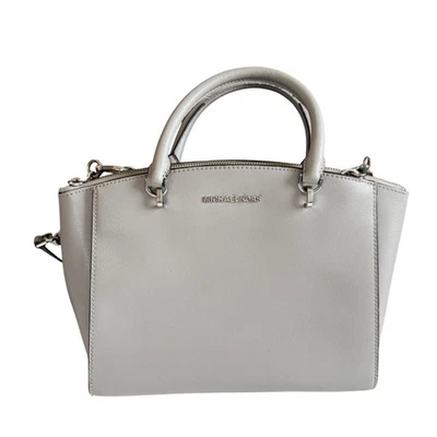 Bolso Bandolera Michael Kors Ellis Para Mujer Cuero Gris Correa Desmontable Foto 1 de 4