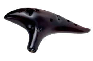 Premium Fine-Crafted Ceramic 12-Hole Alto C Ocarina Flute Black - Picture 1 of 5