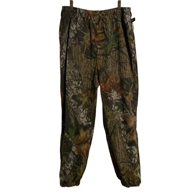 Browning GTX Mossy Oak Camo Softshell Pants Large Rain Hunting Coverup Silent - Image 1 of 4