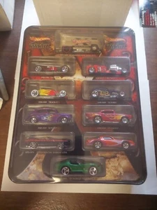 HOT WHEELS DECADES 10 CAR COLLECTOR SET 1900- 2000 IN COLLECTIBLE TIN BRAND NEW  - Picture 1 of 6