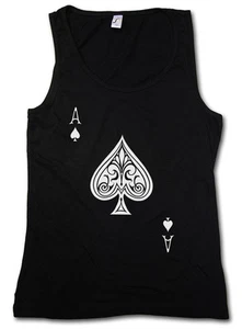 ACE OF SPADES II TANK TOP VEST - Spade Ace Poker Card Casino 21 Royal Flush Pik - Bild 1 von 1