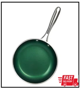 Emerald Green 10 In. Aluminum Ultra-durable Triple Layer Non-stick Frying Pan | - Picture 1 of 2