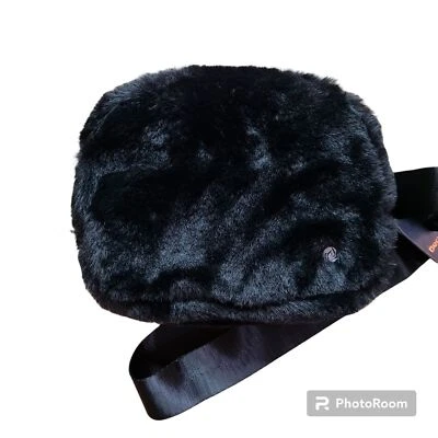 Acogedor bolso cinturón grande de piel sintética negro Apana nuevo con etiquetas Foto 1 de 4