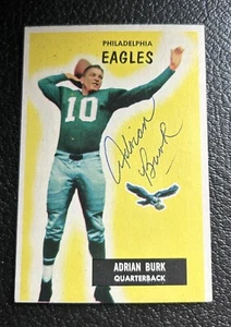 Adrian Burk Signed Autographed 1955 Bowman Card  #145  Philadelphia Eagles - Picture 1 of 2