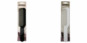 JACK DEAN CLIPPER BARBER COMB BLACK,WHITE FOR BLENDING TAPERING FLAT TOPS - Picture 1 of 3