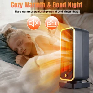 Portable Electric Space Heater Fast Heating PTC Thermostat Hot Air Fan for Room - Picture 1 of 28