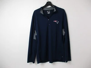 NFL New England Patriots Shirt Herren XL 1/4 Zip Blau Pullover Freizeit - Bild 1 von 12