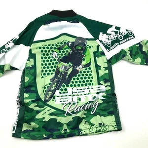 NEW BMX Sweater Youth Size Large L Green Camouflage Full Zip Long Sleeve Kid -5- - Picture 1 of 9