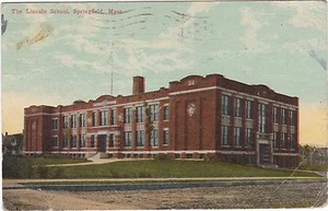 USA LINCOLN SCHOOL SPRINGFIELD MASS POSTCARD - Picture 1 of 1
