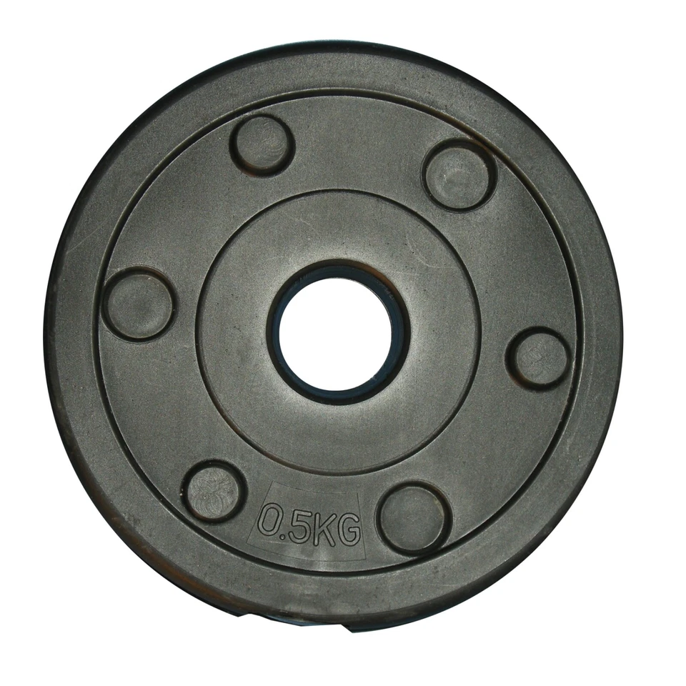 GAT POWER 4x Hantelscheibe 0,5 kg – Kunststoffummantelt, l für 30mm Stange