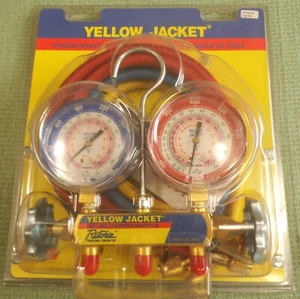 Yellow Jacket, Manifold and Hoses, R-22, R-410A, R-404A, New - Picture 1 of 2