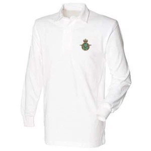 Embroidered Royal Air Force Long Sleeved Rugby Shirt - Picture 1 of 13
