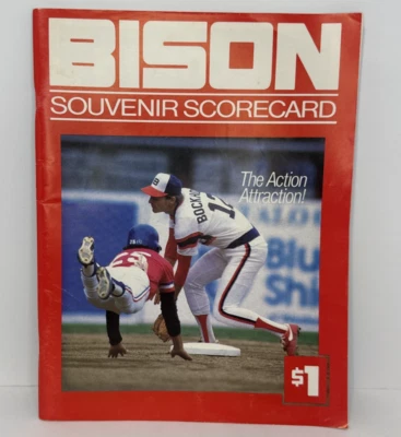 1986 Buffalo Bisons Souvenir Gameday Scorecard Program - Image 1 of 4