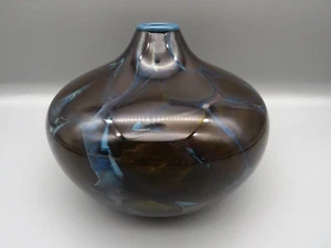Studio Art Glas mundgeblasene Vase Künstlerin Molly Barnes 2008 signiert Wohndeko - Bild 1 von 13