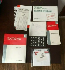 Borland Quattro Pro 4.0 Software with Reference Materials Floppy Disks 5.25" - Picture 1 of 10