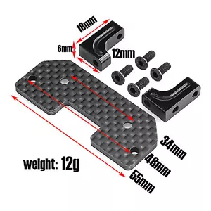 Servo Mount Holder Carbon Fiber Axle Servo Holder for 1/10 RC Car Upgrade Part - Picture 1 of 6