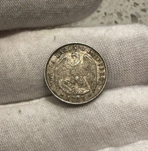 1887 CHILE 1/2 DECIMO SILVER KM-137.3 - Combined shipping! B1704 - Picture 1 of 2