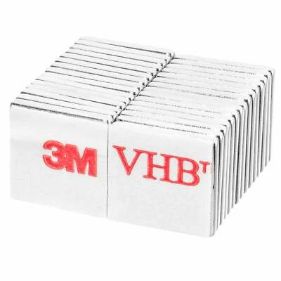 TOTALELEMENT 1/2 x 1/2 x 1/16 Inch Neodymium Block Magnets N52 with Adhesive (30 Pack)